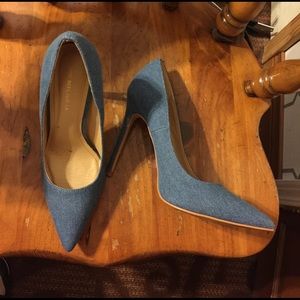 Denim heels